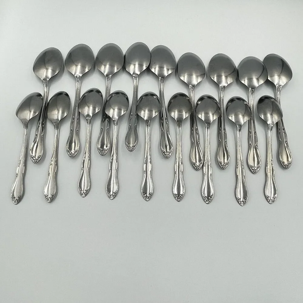 Oneida HOMESTEAD Rogers Stainless Replacement Flatware Spoons (18) 9 Tea 9 Table